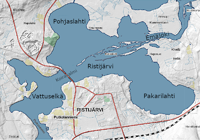 Kartan on Maanmittauslaitoksen aineistosta laatinut aluearkkitehti Ulla-Maija Oikarinen.