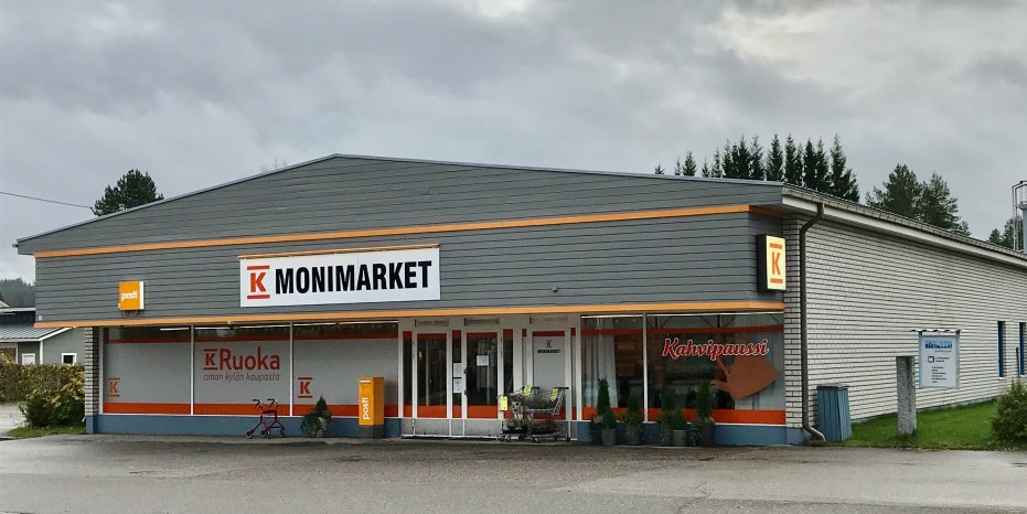 K-Marketin yhteydessä oleva kahvinurkka.
